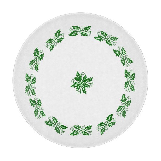 Schneidebrett - Holly Wreath (Vorderseite)
