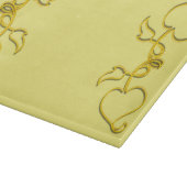 Schneidebrett - Konturen der gelben Blätter (Ecke)