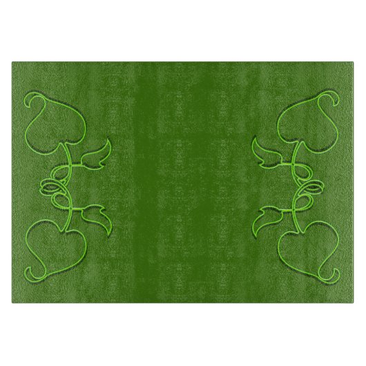 Schneidebrett - Konturen grüner Blätter (Vorderseite)