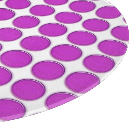 Schneidebrett - Lila Punkte (Ecke)
