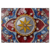 Schneidebrett mit kolumbianischer Farbgestaltung (Vorderseite)