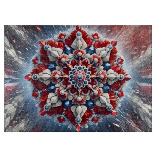 Schneidebrett mit norwegischer Farbgestaltung (Vorderseite)