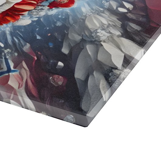 Schneidebrett mit norwegischer Farbgestaltung (Ecke)