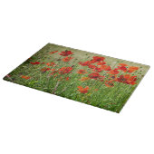 Schneidebrett mit rotem Mohnfeld (Ecke)