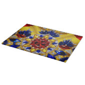 Schneidebrett mit rumänischer Farbgestaltung (Ecke)