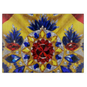 Schneidebrett mit rumänischer Farbgestaltung (Vorderseite)