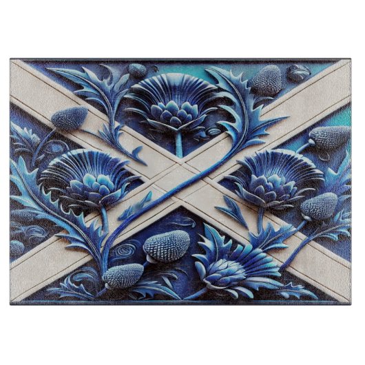 Schneidebrett mit schottischem Design (Vorderseite)