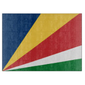 Schneidebrett mit seychellischer Farbgestaltung (Vorderseite)