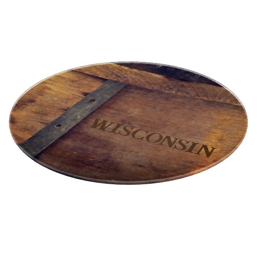 Schneidebrett mit Wisconsin-Stempelkäse (Ecke)