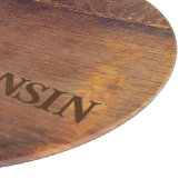 Schneidebrett mit Wisconsin-Stempelkäse (Ecke)