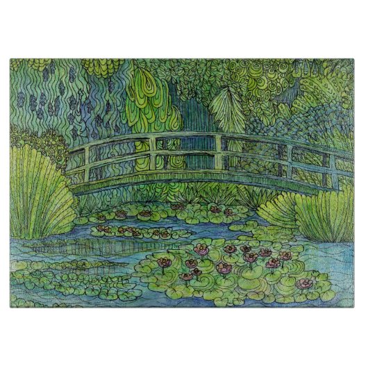 Schneidebrett - Monet's Tangled Bridge (Vorderseite)