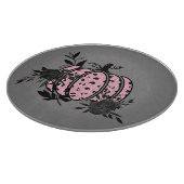 Schneidebrett, Pink und Black Leopard Pumpkin Schneidebrett (Ecke)