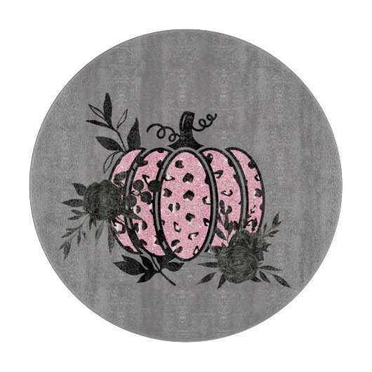 Schneidebrett, Pink und Black Leopard Pumpkin Schneidebrett (Vorderseite)