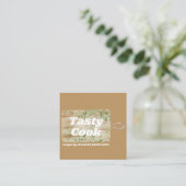 Schneidebrett Rustikales Keks Quadratische Visitenkarte (Stehend Vorderseite)