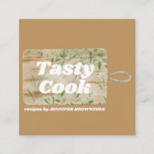 Schneidebrett Rustikales Keks Quadratische Visitenkarte (Vorderseite)