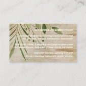 Schneidebrett Rustikales Kochen Vanilleeifenbein Visitenkarte (Rückseite)