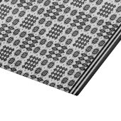 Schneidebrett: walisisches Tapestylemuster, Schwar Schneidebrett (Ecke)