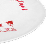 Schneidebrett - Weihnachtsmann und sein Schlitten (Ecke)