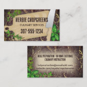 Schneidekraut Koch Kochkarte Visitenkarte (Vorne/Hinten)