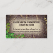 Schneidekraut Koch Kochkarte Visitenkarte (Rückseite)