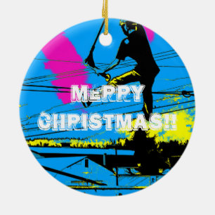 Schneiden - Hochfliegender Scooter Keramikornament