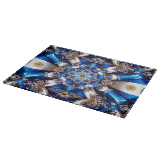 Schneiden mit argentinischem Farbdesign Schneidebrett (Ecke)