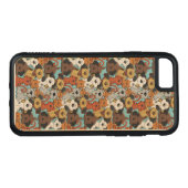 Schneiden Sie Brown-Tier-Muster Carved Wood iPhone Hülle (Rückseite (Horizontal))