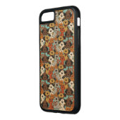 Schneiden Sie Brown-Tier-Muster Carved Wood iPhone Hülle (Links)