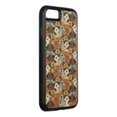 Schneiden Sie Brown-Tier-Muster Carved Wood iPhone Hülle (Rechts)