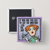 Schneiden Sie den Senf Button (Vorne & Hinten)