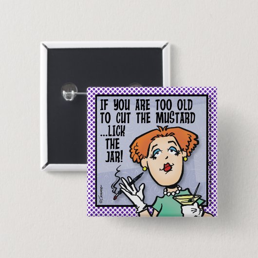 Schneiden Sie den Senf Button (Vorne & Hinten)