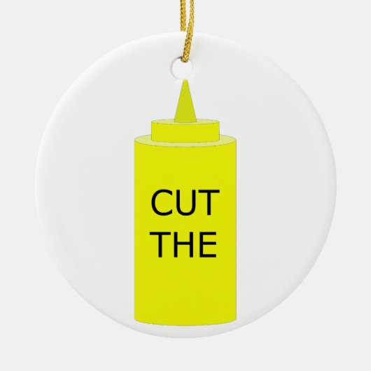 SCHNEIDEN SIE DEN SENF KERAMIKORNAMENT (Vorne)