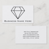Schneiden Sie Diamant-Linie Kunst, moderner Visitenkarte (Vorne/Hinten)