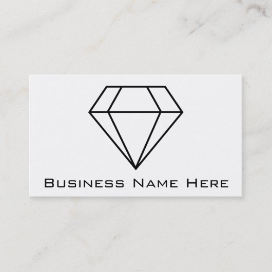 Schneiden Sie Diamant-Linie Kunst, moderner Visitenkarte (Vorderseite)