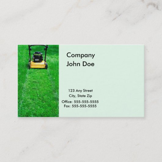 Schneiden Sie die Gras-Visitenkarte Visitenkarte (Vorderseite)