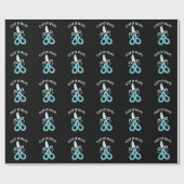 Schneiden Sie es aus lustigen Scheren Puns dunkle Geschenkpapier (Flach)