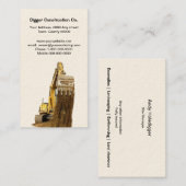 Schneiden Sie gelben Gräber mit fallendem Boden Visitenkarte (Vorne/Hinten)