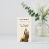 Schneiden Sie gelben Gräber mit fallendem Boden Visitenkarte (Stehend Vorderseite)