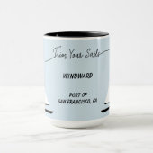 Schneiden Sie Ihre Segel Custom Sailboat Tasse (Zentrum)
