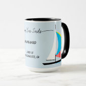 Schneiden Sie Ihre Segel Custom Sailboat Tasse (VorderseiteRechts)