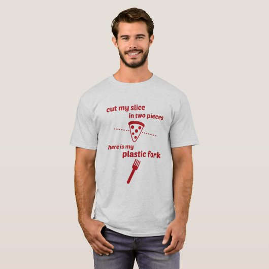 Schneiden Sie meine Scheibe in zwei Stücken - Papa T-Shirt (Vorne ganz)