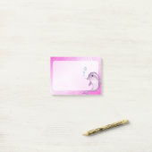 Schneiden Sie rosa Delphin Post-it Klebezettel (Auf Schreibtisch)
