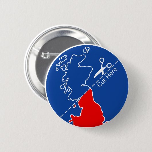 Schneiden Sie Schottland von Großbritannien Button (Vorne & Hinten)