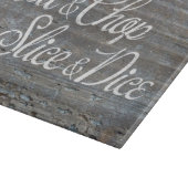 Schneiden Sie u. hacken Sie Scheibe u. würfeln Sie Schneidebrett (Ecke)