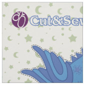 Schneiden Sie u. nähen Sie blauen Drachen - Stoff (Muster)