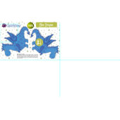 Schneiden Sie u. nähen Sie blauen Drachen - Stoff (Kachel)