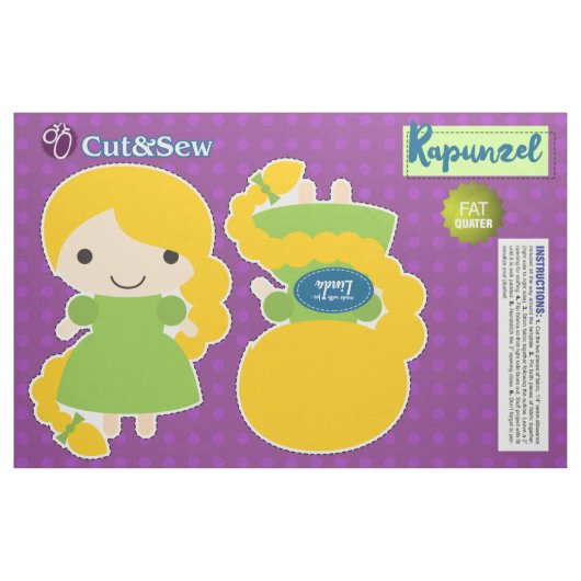 Schneiden Sie u. nähen Sie Rapunzel Charakter - Stoff (Fat Quarter (45,7 x 55,9 cm))