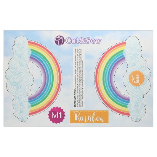 Schneiden Sie u. nähen Sie Regenbogen - einfaches Stoff (Fat Quarter (45,7 x 55,9 cm))
