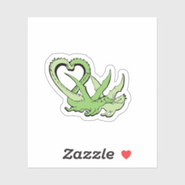 Schneiden Sie Vinyl Sticker Valentine Dragons Schw