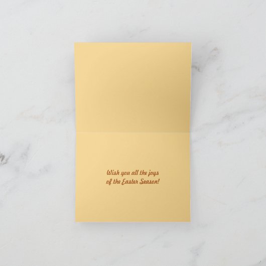 Schneiden und Eiern in einem Korb Osterkarte Dankeskarte (Innenseite)